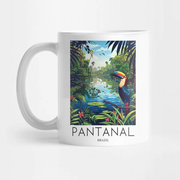 A Pop Art Travel Print of Pantanal - Brazil by Studio Red Koala